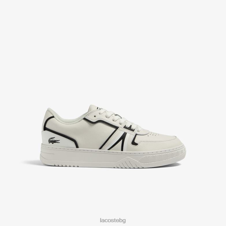 мъже Lacoste бяло l001 базови кожени маратонки обувки XTV621725