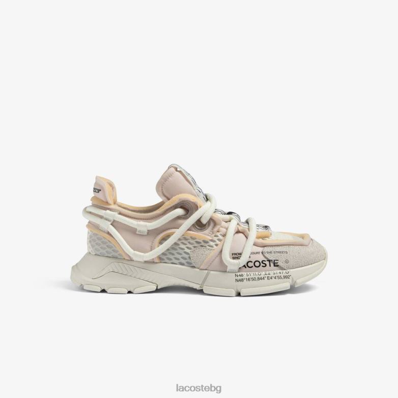 мъже Lacoste мръсно бяло l003 активни текстилни маратонки за писта обувки XTV621731