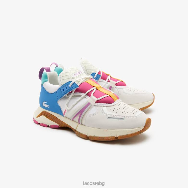 мъже Lacoste бяло и розово Еко текстилни кецове l003 обувки XTV621842