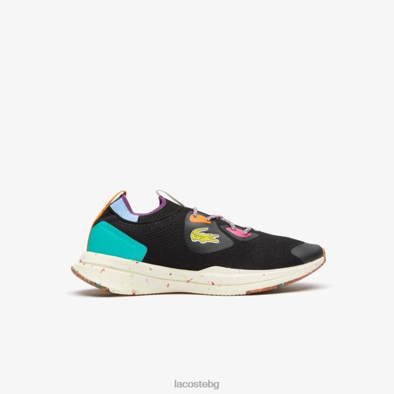 мъже Lacoste черен/тюркоаз Еко текстилни маратонки run spin обувки XTV621901