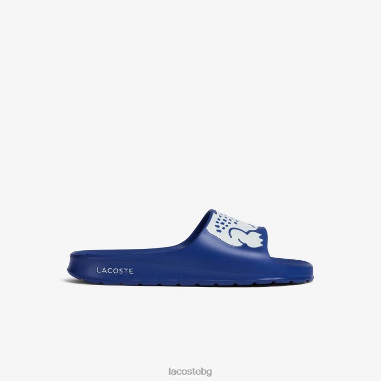 мъже Lacoste синьо/бяло croco 2.0 синтетични каишки с лого обувки XTV621898