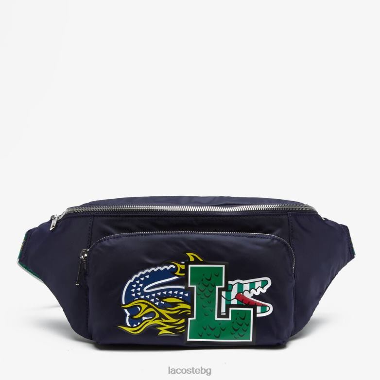 унисекс Lacoste морски 166 жардин чанта със значка с комичен ефект чанти и кожени изделия XTV622028