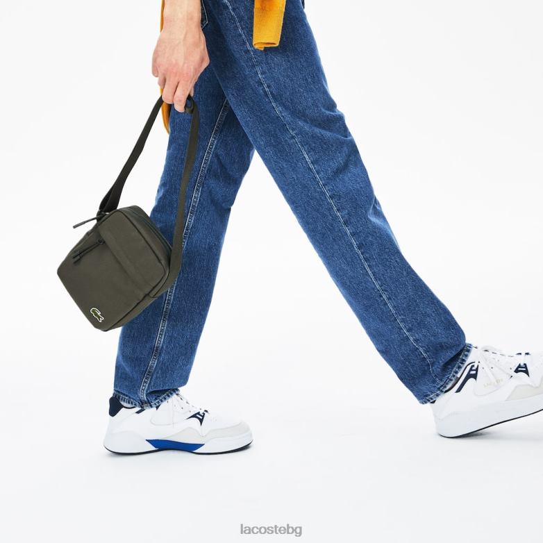 унисекс Lacoste зелено Neocroc платнена вертикална универсална чанта чанти и кожени изделия XTV622120