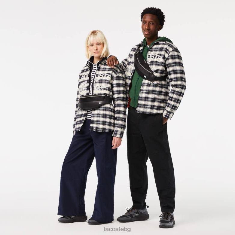 унисекс Lacoste черен контрастна чанта за кръста чанти и кожени изделия XTV622062