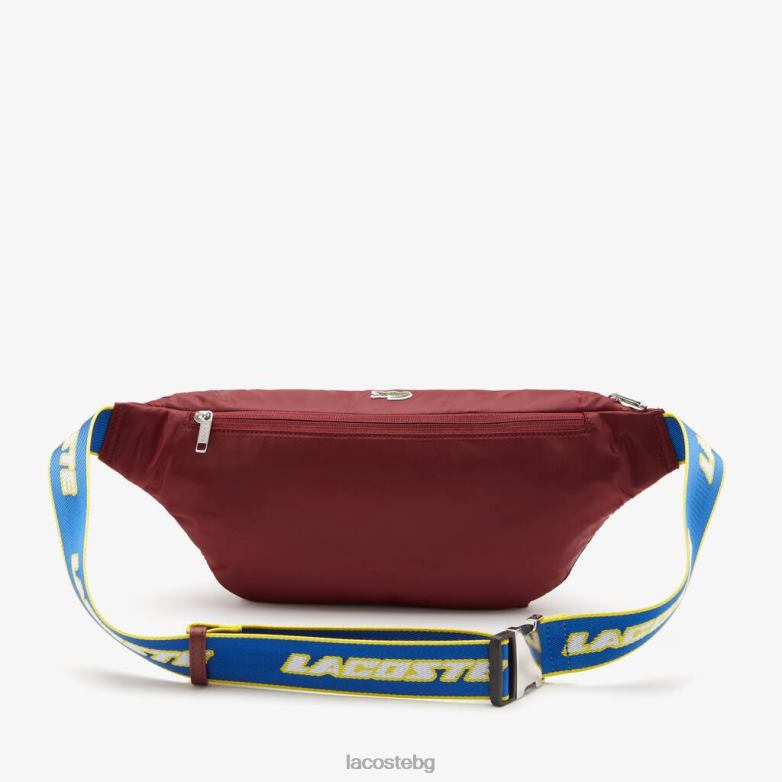 унисекс Lacoste червена боровинка регулируема чанта чанти и кожени изделия XTV622068