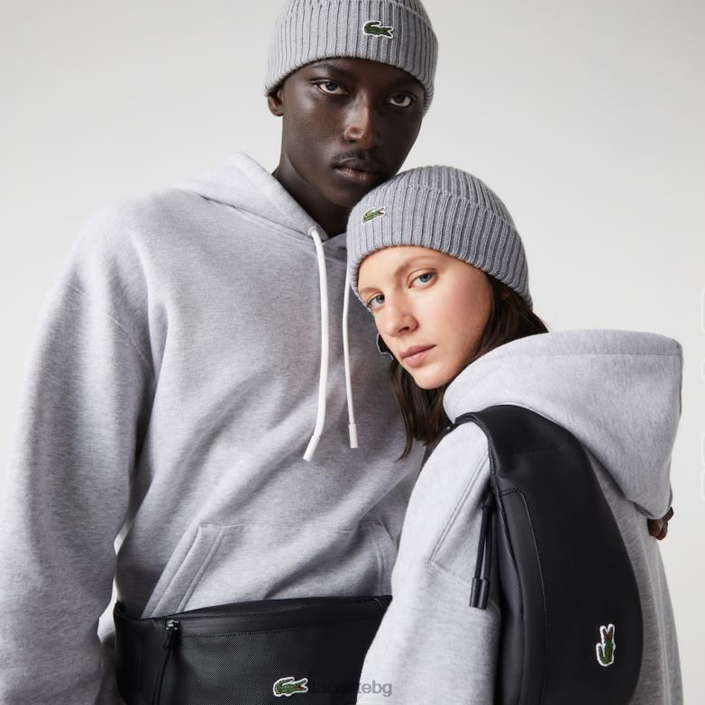 унисекс Lacoste черен Платнена раница с цип с lcst покритие чанти и кожени изделия XTV622065