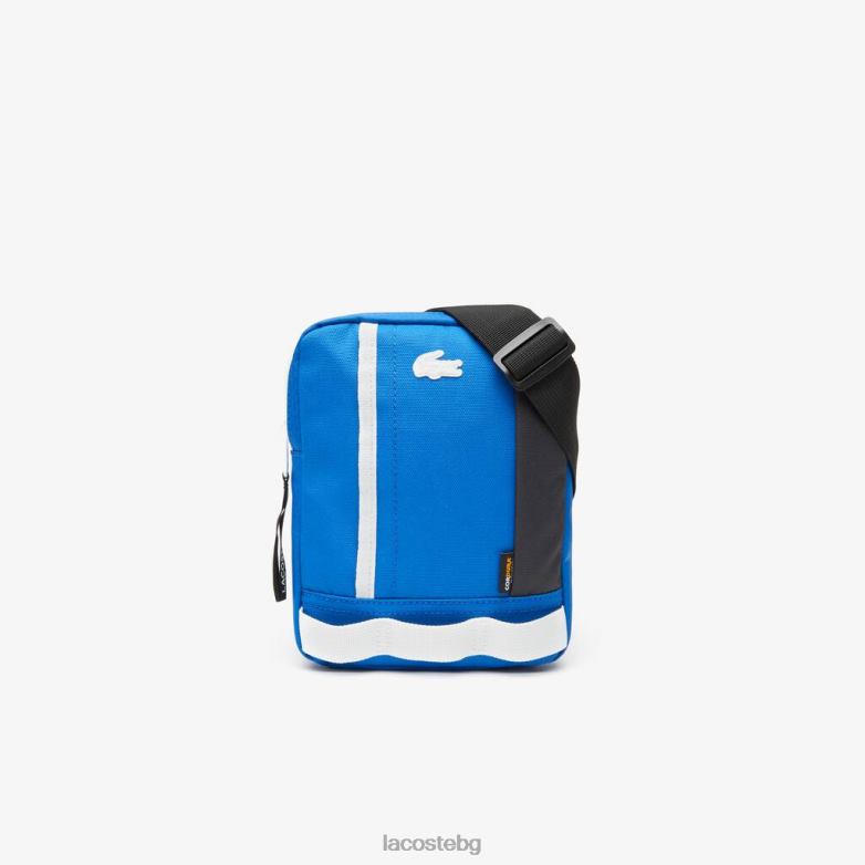 унисекс Lacoste marina noir farine кросоувър чанта с контрастна каишка с цветен блок чанти и кожени изделия XTV622103