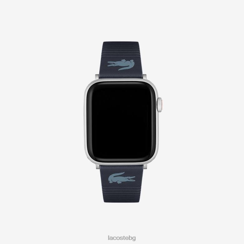 унисекс Lacoste син синя кожена каишка за часовник Apple аксесоари XTV622195