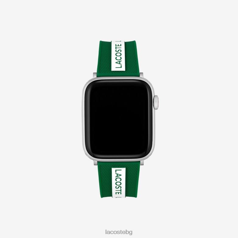 унисекс Lacoste черен зелена силиконова каишка за часовник apple аксесоари XTV622313