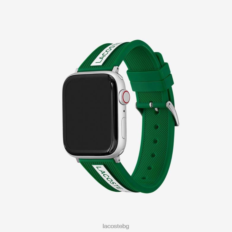унисекс Lacoste черен зелена силиконова каишка за часовник apple аксесоари XTV622313