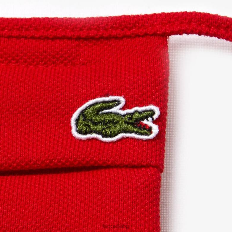 унисекс Lacoste червен l.12.12 Защитна маска за лице от памук аксесоари XTV622321