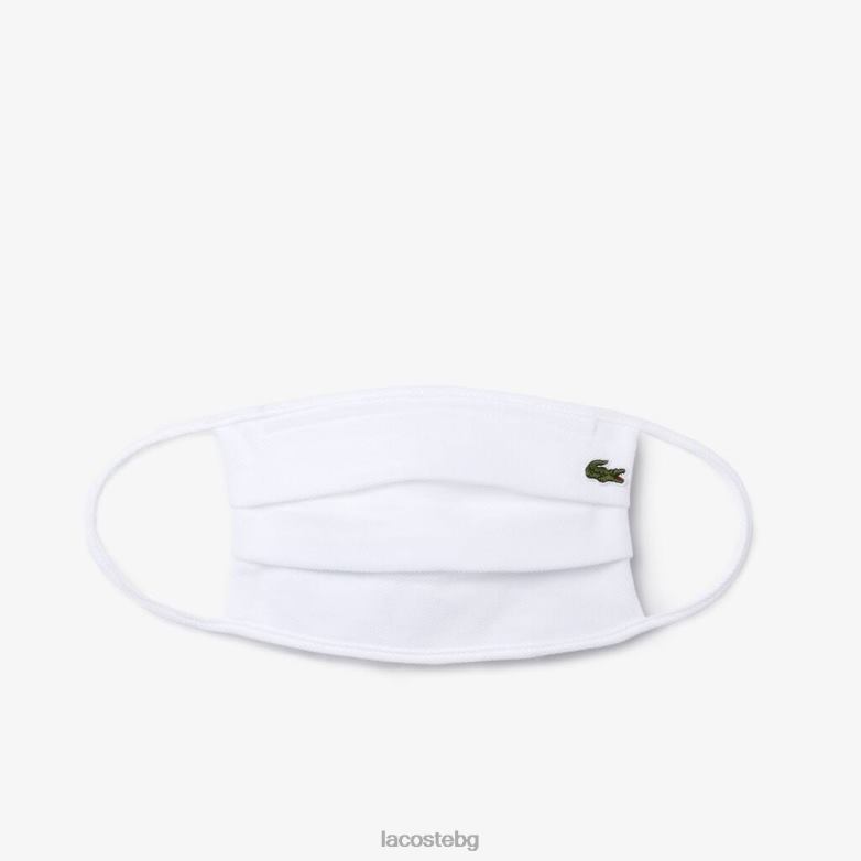 унисекс Lacoste бяло l.12.12 Защитна маска за лице от памук аксесоари XTV622322