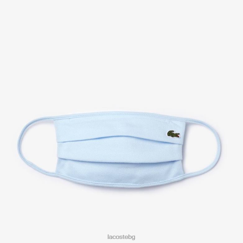 унисекс Lacoste светло синьо l.12.12 Защитна маска за лице от памук аксесоари XTV622323