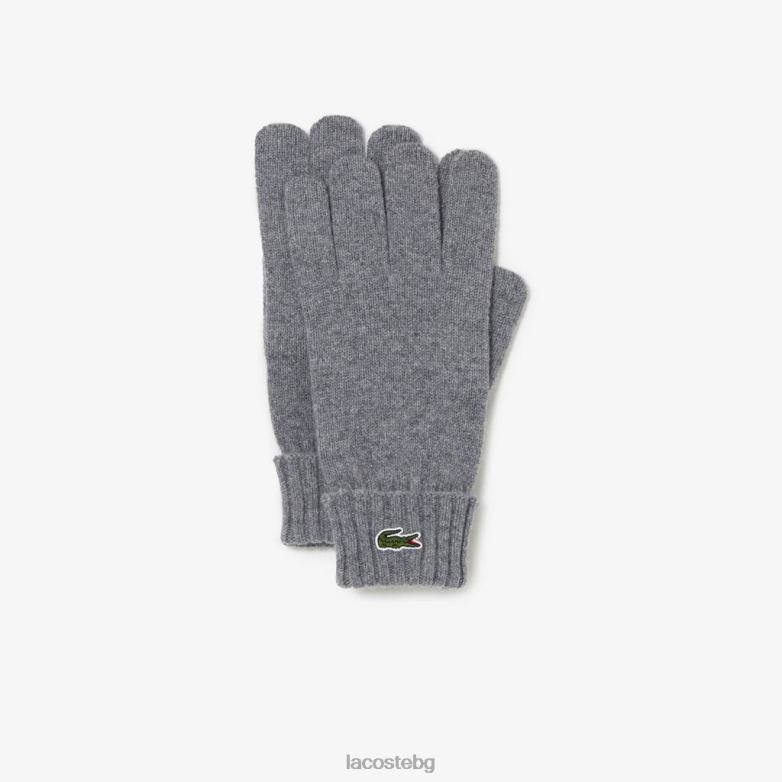 унисекс Lacoste сив chine вълнени ръкавици от трико аксесоари XTV622337