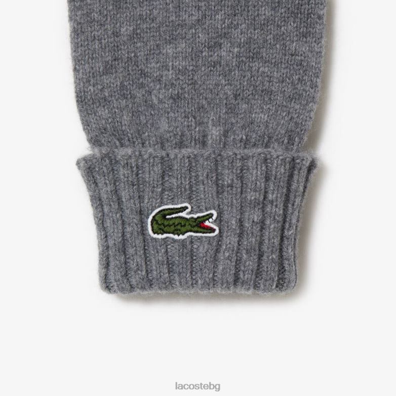 унисекс Lacoste сив chine вълнени ръкавици от трико аксесоари XTV622337