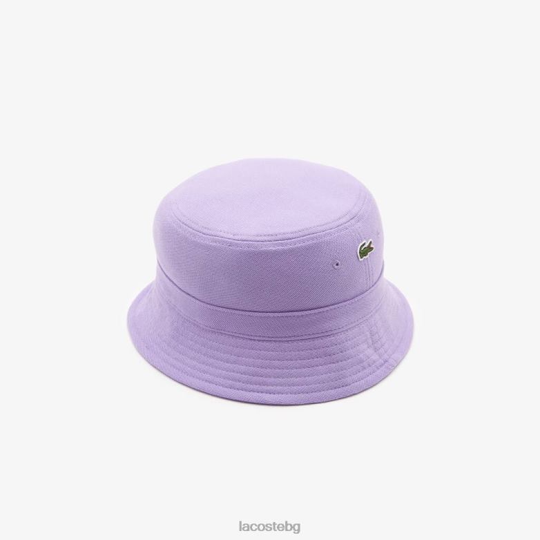 унисекс Lacoste лилаво шапка-кофа от органичен памук аксесоари XTV622159