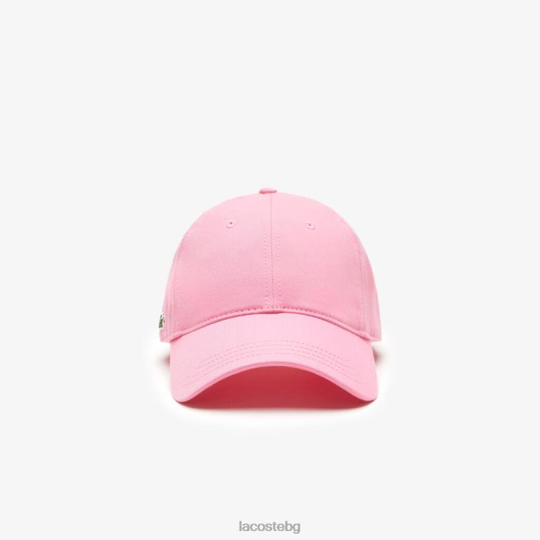 унисекс Lacoste розово шапка от органичен памук аксесоари XTV622179