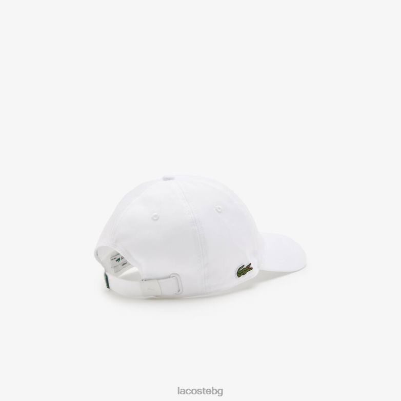 унисекс Lacoste бяло шапка от органичен памук аксесоари XTV622180