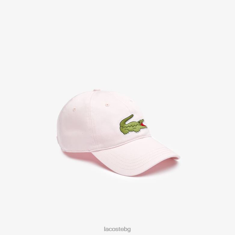 унисекс Lacoste светло розово регулируема шапка от органичен памук аксесоари XTV622267