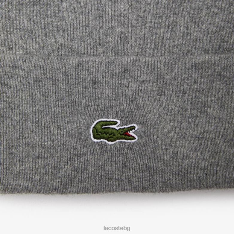 унисекс Lacoste сив chine вълнена шапка аксесоари XTV622294