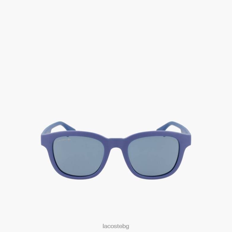 унисекс Lacoste матово синьо правоъгълни активни слънчеви очила аксесоари XTV622307