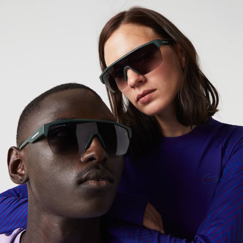 унисекс Lacoste матово зелено активни слънчеви очила аксесоари XTV622349