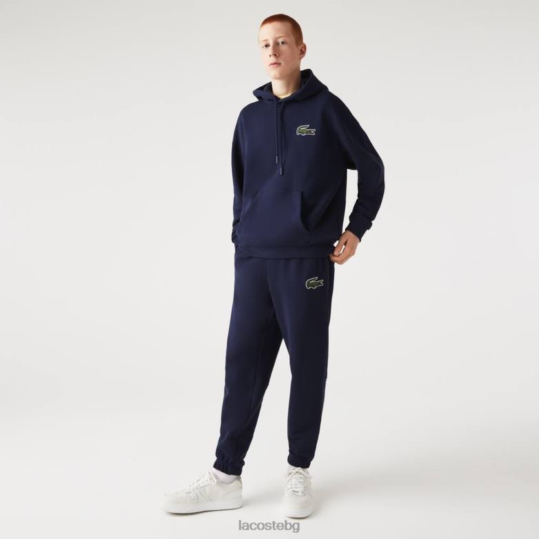 унисекс Lacoste тъмносин анцузи от органичен памук облекло XTV621049