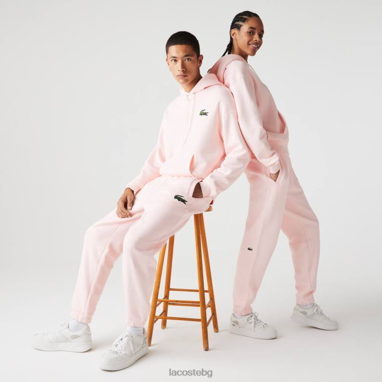 унисекс Lacoste светло розово анцузи от органичен памук облекло XTV621050
