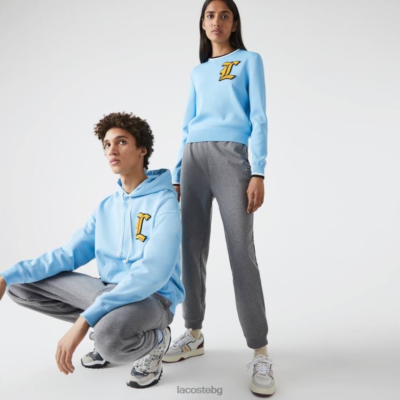 унисекс Lacoste сив chine панталони за джогинг от органичен памук облекло XTV621208