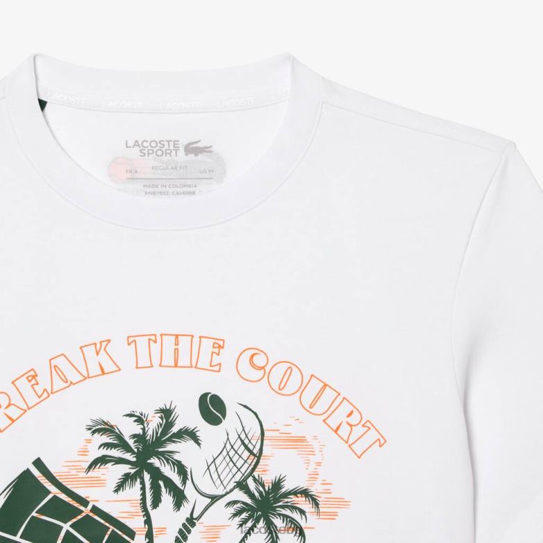 унисекс Lacoste бяло тениска sport miami open edition облекло XTV62213
